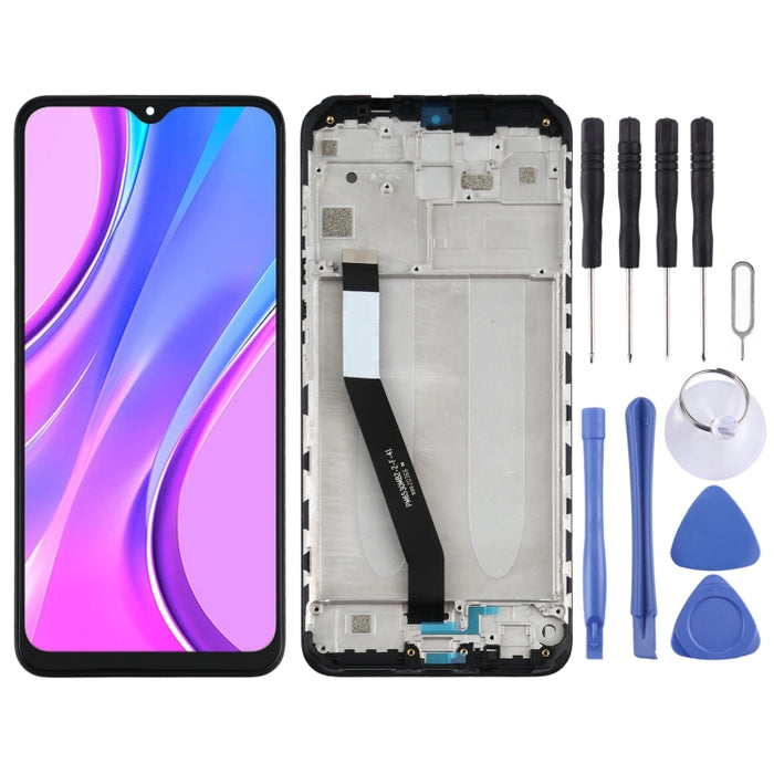 Pantalla LCD y digitalizador de montaje completo con marco para Xiaomi Redmi 9 M2004J19G M2004J19C, For Xiaomi Redmi 9
