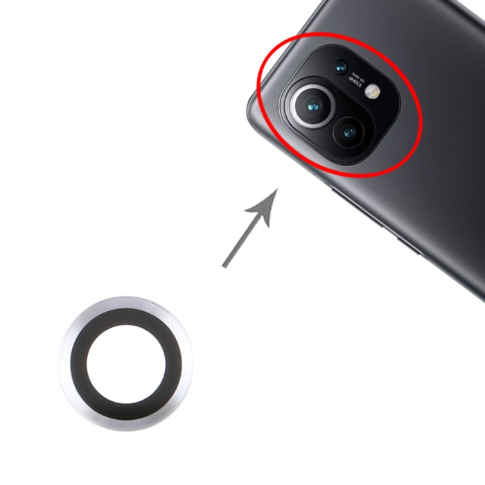 Lente de cámara trasera de 10 piezas para Xiaomi Mi 11 M2011K2C M2011K2G, For Xiaomi  Mi 11