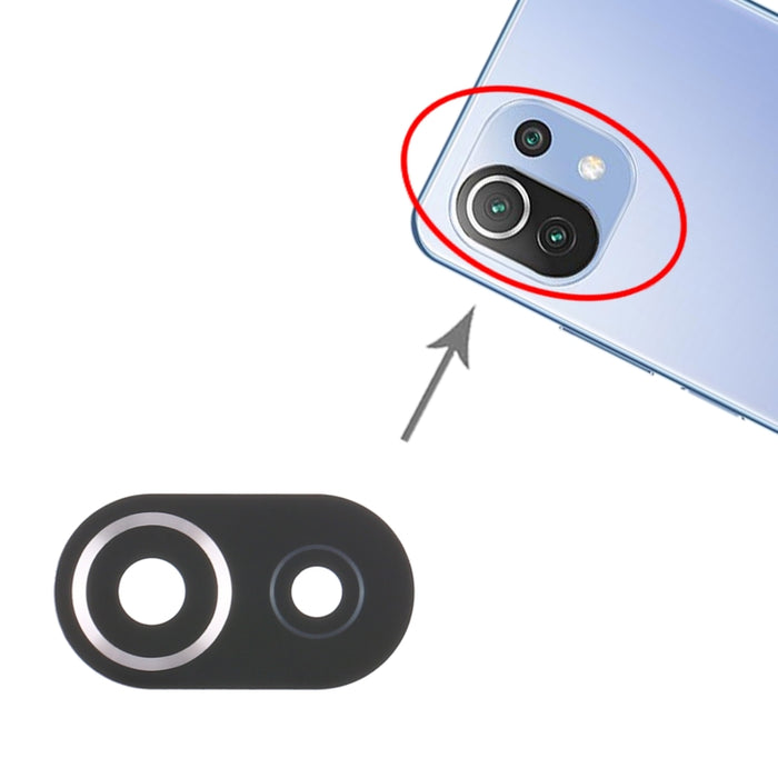 Lente de cámara trasera de 10 piezas para Xiaomi Mi 11 Lite/11 Lite 5G NE M2101K9AG, For Xiaomi  Mi 11 Lite