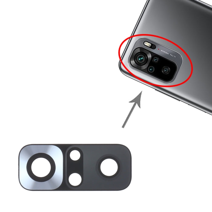 Lente de cámara trasera de 10 piezas para Xiaomi Redmi Note 10 4G M2101K7AI M2101K7AG, For Xiaomi Redmi Note 10 4G, For Xiaomi Redmi Note 10 4G(Black)