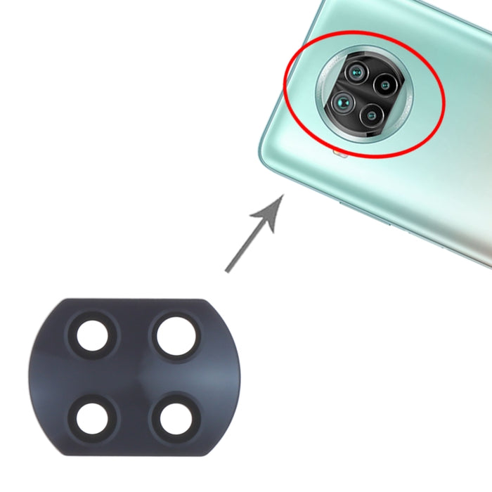 Lente de cámara trasera de 10 piezas para Xiaomi Mi 10T Lite 5G M2007J17G, For Xiaomi Mi 10T Lite 5G