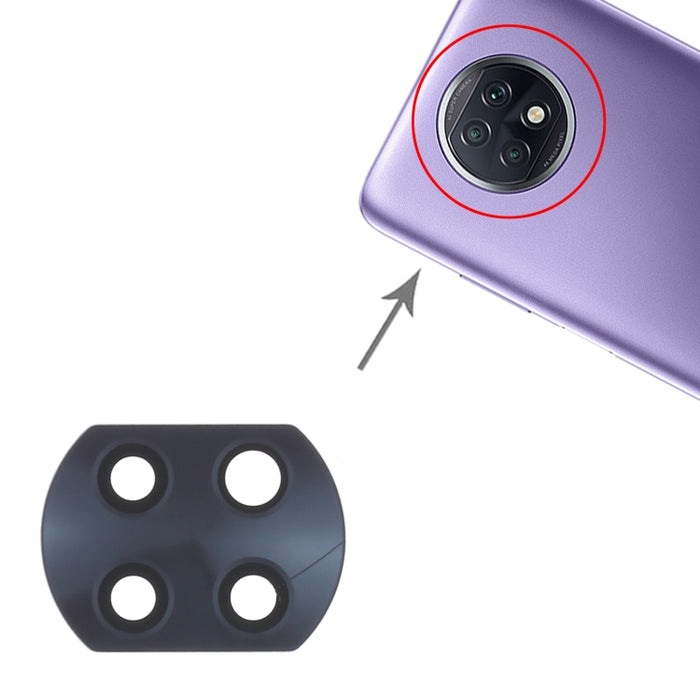 Lente de cámara trasera de 10 piezas para Xiaomi Redmi Note 9T 5G M2007J22G, For Xiaomi Redmi Note 9T 5G