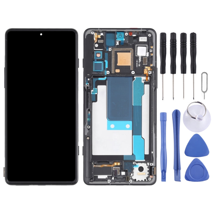 Pantalla LCD de material OLED y ensamblaje completo del digitalizador con marco para Xiaomi Redmi K40 Gaming M2012K10C M2104K10AC, For Xiaomi Redmi K40 Gaming