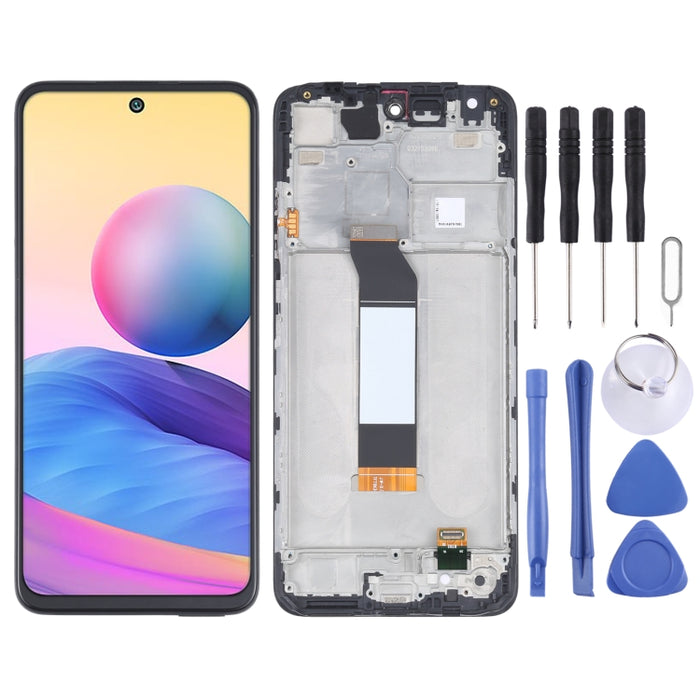 Pantalla LCD original para Xiaomi Redmi Note 10 5G / Redmi Note 10T 5G / Redmi Note 10T 5G M2103K19I / Poco M3 Pro 5G M2103K19PG, M2103K19PI, M2103K19G, M2103K19C Digitalizador Asamblea completa con marco, For Xiaomi Redmi Note 10 5G