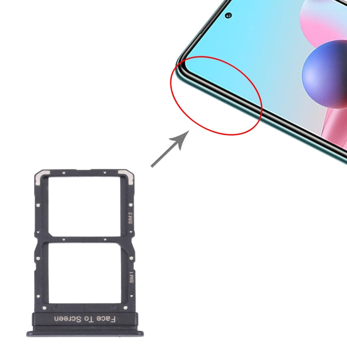 Bandeja Tarjeta SIM + Bandeja Tarjeta SIM para Xiaomi Redmi Note 10 Pro 5G / Poco X3 GT, For Xiaomi Redmi Note 10 Pro 5G