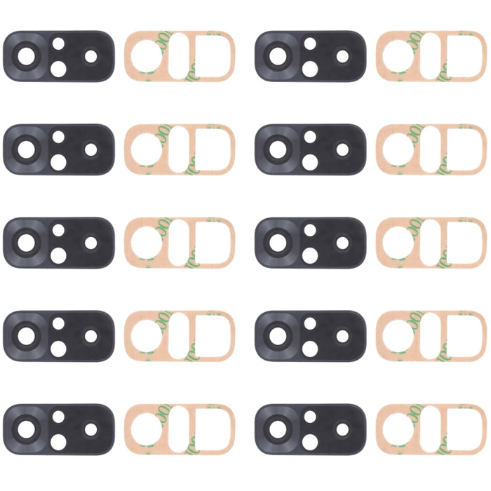 Lente de cámara trasera de 10 piezas para Xiaomi Redmi Note 10S M2101K7BG M2101K7BI M2101K7BNY, For Xiaomi Redmi Note 10S(Silver), For Xiaomi Redmi Note 10S(Black)