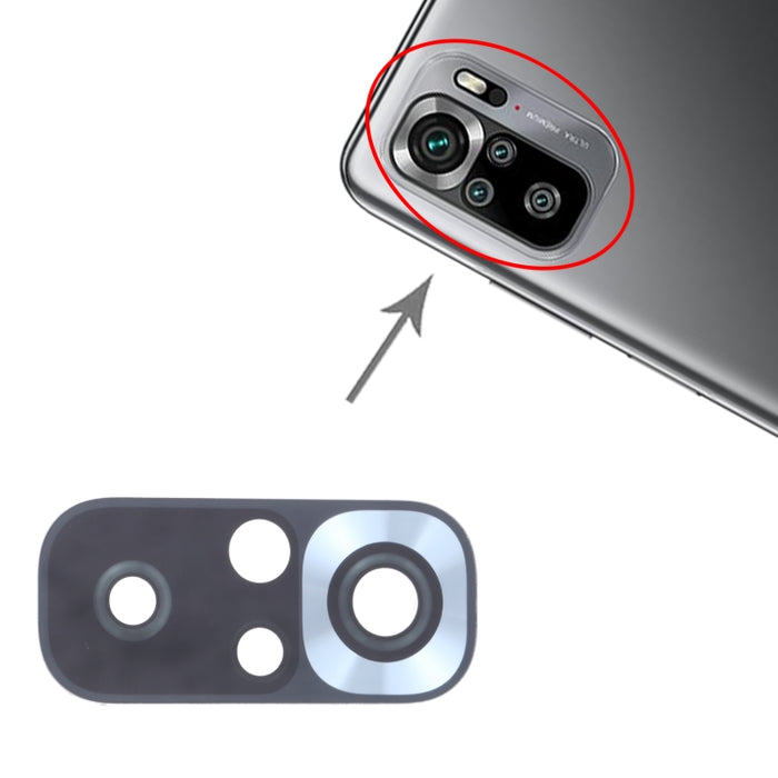 Lente de cámara trasera de 10 piezas para Xiaomi Redmi Note 10S M2101K7BG M2101K7BI M2101K7BNY, For Xiaomi Redmi Note 10S(Silver), For Xiaomi Redmi Note 10S(Black)