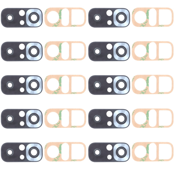 Lente de cámara trasera de 10 piezas para Xiaomi Redmi Note 10S M2101K7BG M2101K7BI M2101K7BNY, For Xiaomi Redmi Note 10S(Silver), For Xiaomi Redmi Note 10S(Black)