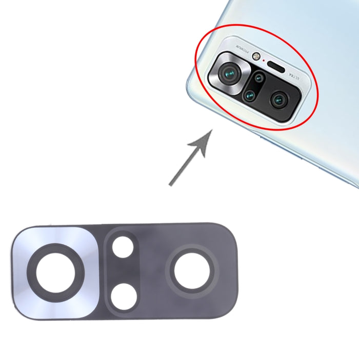 Lente de cámara trasera de 10 piezas para Xiaomi Redmi Note 10 Pro (India) / Redmi Note 10 Pro Max / Redmi Note 10 Pro M2101K6G M2101K6R M2101K6P M2101K6I, For Xiaomi Redmi Note 10 Pro Max