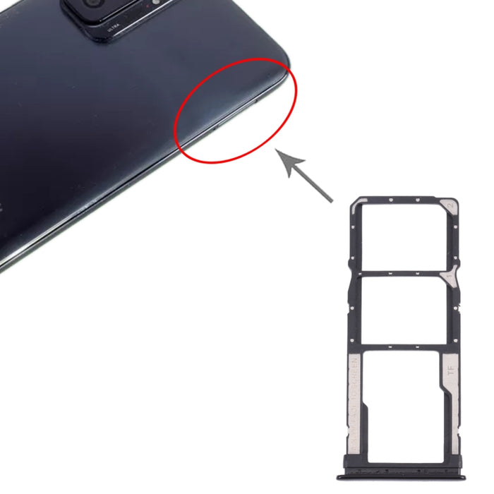 Bandeja de Tarjeta SIM + Bandeja de Tarjeta SIM + Bandeja de Tarjeta Micro SD para Xiaomi Redmi Note 10 Pro 4G / Redmi Note 10 Pro Max / Redmi Note 10 Pro (India) M2101K6G, M2101K6R, M2101K6I, M2101K6P, For Xiaomi Redmi Note 10 Pro 4G