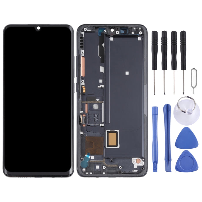 Pantalla LCD de material AMOLED y ensamblaje completo del digitalizador con marco para Xiaomi Mi Note 10 Lite M2002F4LG, For Xiaomi Mi Note 10 Lite (AMOLED)