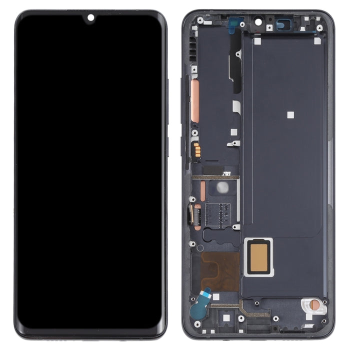 Pantalla LCD de material AMOLED y ensamblaje completo del digitalizador con marco para Xiaomi Mi Note 10 Lite M2002F4LG, For Xiaomi Mi Note 10 Lite (AMOLED)