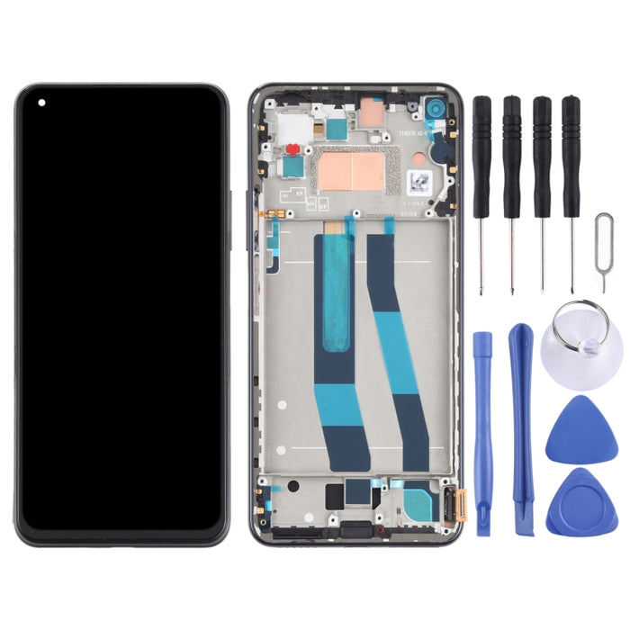 Pantalla LCD Original y digitalizador de montaje completo con marco para Xiaomi Mi 11 Lite 4G/11 Lite 5G NE M2101K9AG M2101K9AI, For Xiaomi Mi 11 Lite 4G (Original)