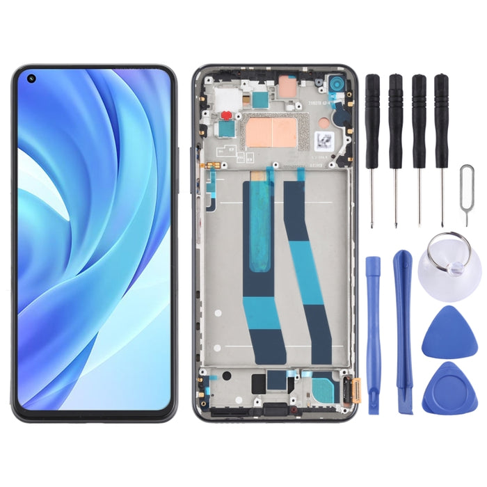Pantalla LCD Original y digitalizador de montaje completo con marco para Xiaomi Mi 11 Lite 4G/11 Lite 5G NE M2101K9AG M2101K9AI, For Xiaomi Mi 11 Lite 4G (Original)