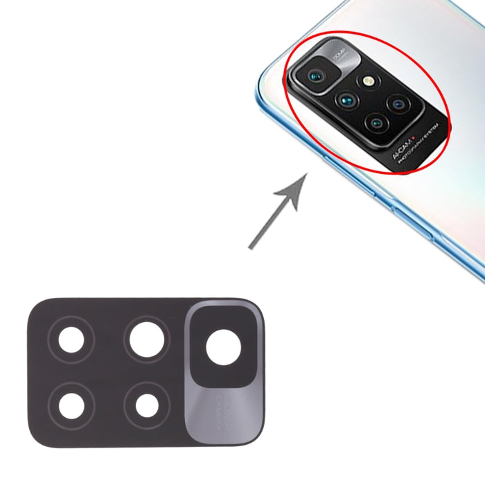 Lente de cámara trasera de 10 piezas para Xiaomi Redmi Note 11 4G / Redmi 10 2022 / Redmi 10 Prime 2022 / Redmi 10 Prime / Redmi 10 21061119AG 21061119BI, For Xiaomi Redmi 10 Prime / Redmi 10