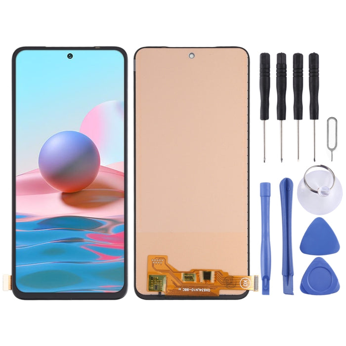 Pantalla LCD de material TFT y ensamblaje completo del digitalizador (no admite identificación de huellas dactilares) para Xiaomi Redmi Note 10 4G / Redmi Note 10S / Redmi Note 11 SE India / Poco M5s M2101K7BG M2101K7BI M2101K7BNY M2101K7BL            ...