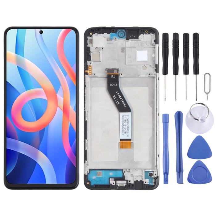 Pantalla LCD original de material IPS y ensamblaje completo del digitalizador con marco para Xiaomi Redmi Note 11 (China) 21091116AC / Poco M4 Pro 5G 21091116AG, MZB0BGVIN / Redmi Note 11S 5G, For Xiaomi Redmi Note 11(IPS)