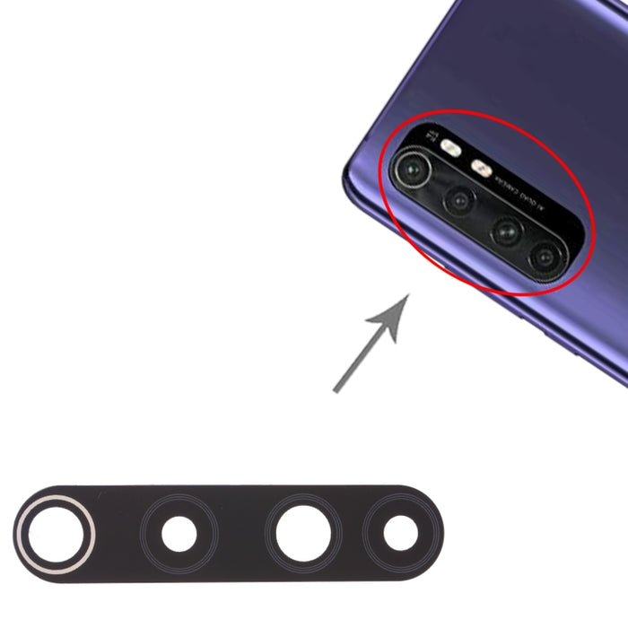 Lente de cámara trasera de 10 piezas para Xiaomi Mi Note 10 Lite, For Xiaomi Mi Note 10 Lite