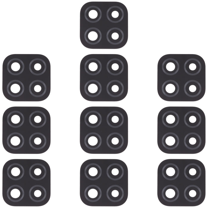 Lente de cámara trasera de 10 piezas para Xiaomi Redmi 9C / Redmi 9 (India) / Redmi 9C NFC / Poco C3, For Xiaomi Redmi 9C / Redmi 9 (India) / Redmi 9C NFC / Poco C3