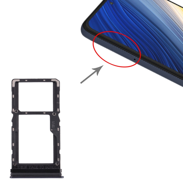 Bandeja Tarjeta SIM + Bandeja Tarjeta Micro SD para Xiaomi Poco X3 Pro M2102J20SG M2102J20SI, For Xiaomi Poco X3 Pro