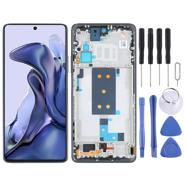 Pantalla LCD original de material OLED y ensamblaje completo del digitalizador con marco para Xiaomi Mi 11T / 11T Pro, For Xiaomi Mi 11T / 11T Pro(Original)