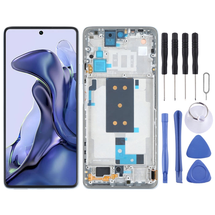 Pantalla LCD original de material OLED y ensamblaje completo del digitalizador con marco para Xiaomi Mi 11T / 11T Pro, For Xiaomi Mi 11T / 11T Pro(Original)