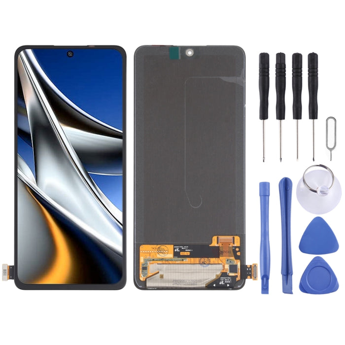 Pantalla LCD original de material AMOLED y ensamblaje completo del digitalizador para Xiaomi Poco X4 Pro 5G, For Xiaomi Poco X4 Pro 5G(AMOLED)