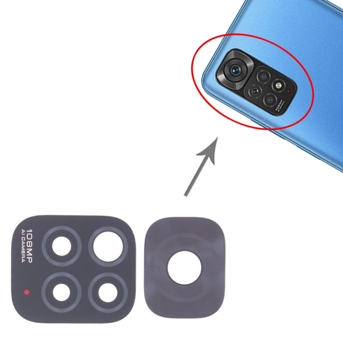 Lente de cámara trasera de 10 piezas para Xiaomi Redmi Note 11S 2201117SG 2201117SI, For Xiaomi Redmi Note 11S