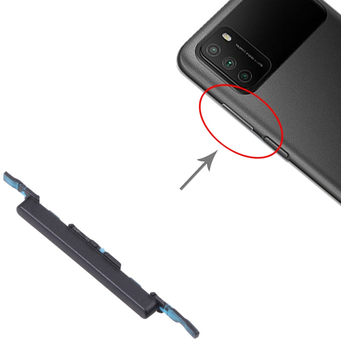Botón de control de volumen para Xiaomi Poco M3 M2010J19CG M2010J19CI, For Xiaomi Poco M3