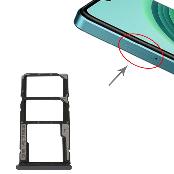 Bandeja Tarjeta SIM + Bandeja Tarjeta SIM + Bandeja Tarjeta Micro SD Para Xiaomi Redmi Note 11E, For Xiaomi Redmi Note 11E