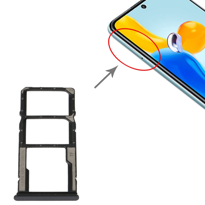 Bandeja Tarjeta SIM + Bandeja Tarjeta SIM + Bandeja Tarjeta Micro SD Para Xiaomi Redmi Note 11S 5G, For Xiaomi Redmi Note 11S 5G