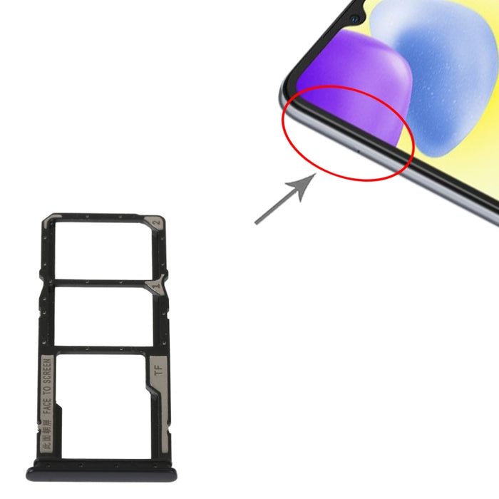 Bandeja Tarjeta SIM + Bandeja Tarjeta SIM + Bandeja Tarjeta Micro SD Para Xiaomi Redmi 10A, For Xiaomi Redmi 10A
