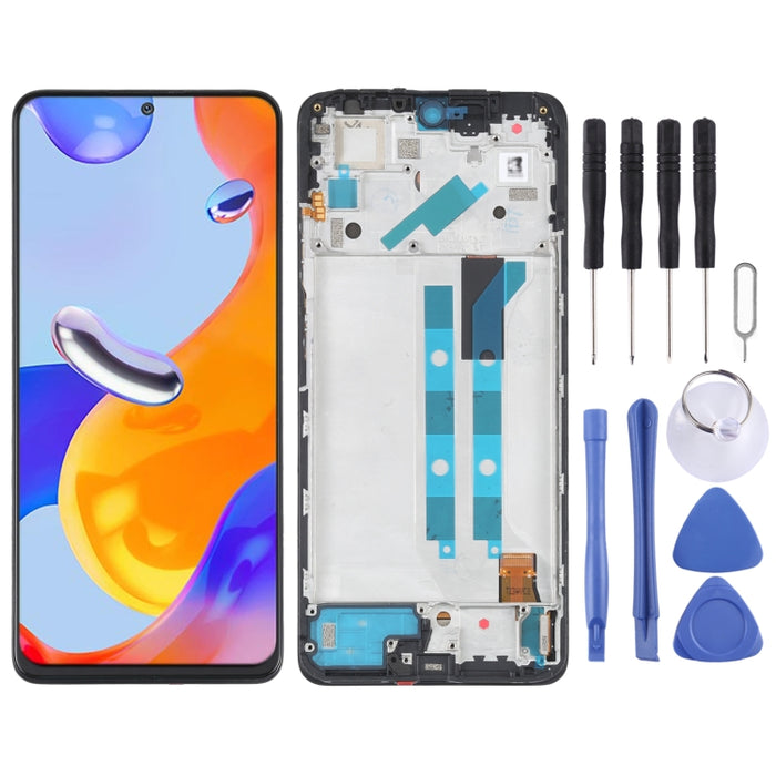 Pantalla LCD AMOLED original para Xiaomi Redmi Note 11 Pro 4G / Redmi Note 11E Pro 5G / Poco X4 Pro 5G / Redmi Note 11 Pro+ 5G India Digitalizador Asamblea completa con marco������������������������������������������������������������������������������...