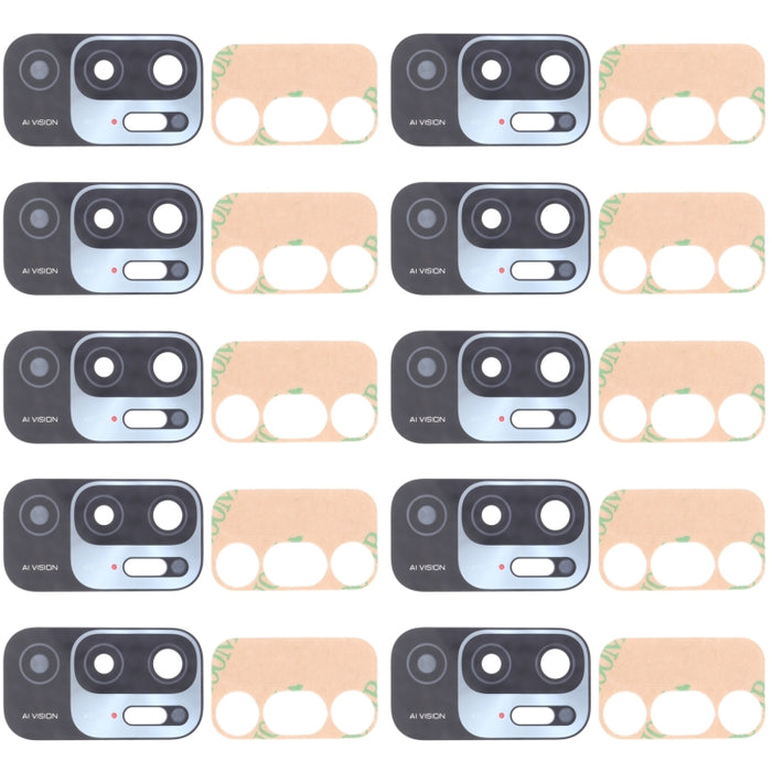 Lente de cámara trasera de 10 piezas para Xiaomi Redmi Note 10T 5G, For Xiaomi Redmi Note 10T 5G