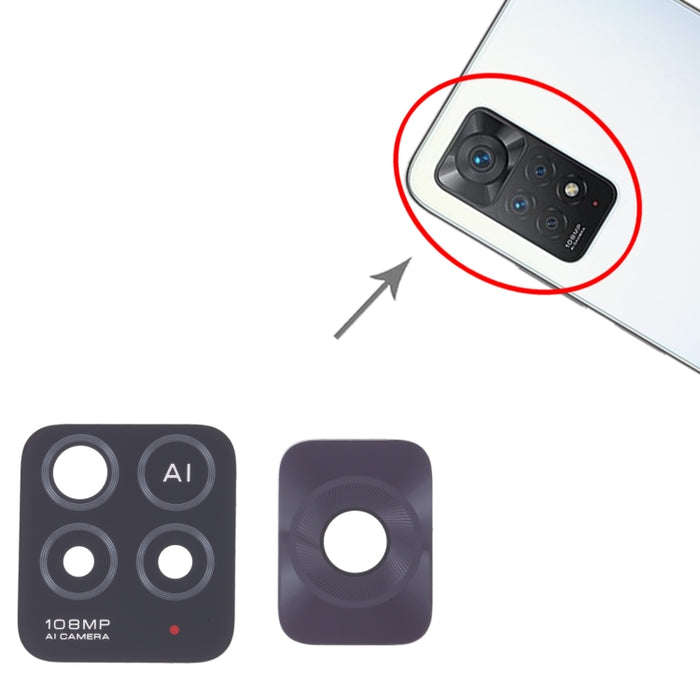 Para Xiaomi Redmi Note 11 Pro 5G Global 10 piezas Lente de cámara trasera, For Xiaomi Redmi Note 11 Pro 5G Global
