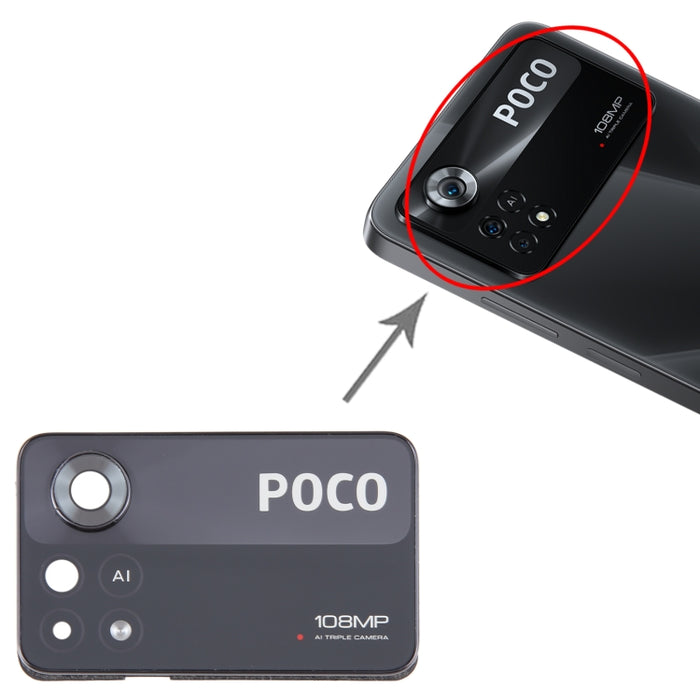 Para Xiaomi Poco X4 Pro 5G Cubierta de lente de cámara original, For Xiaomi Poco X4 Pro 5G