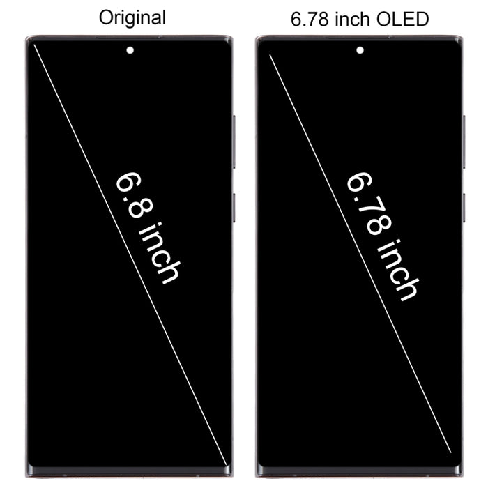 Pantalla LCD OLED para Samsung Galaxy S22 Ultra 5G SM-S908B Digitalizador Asamblea completa con marco