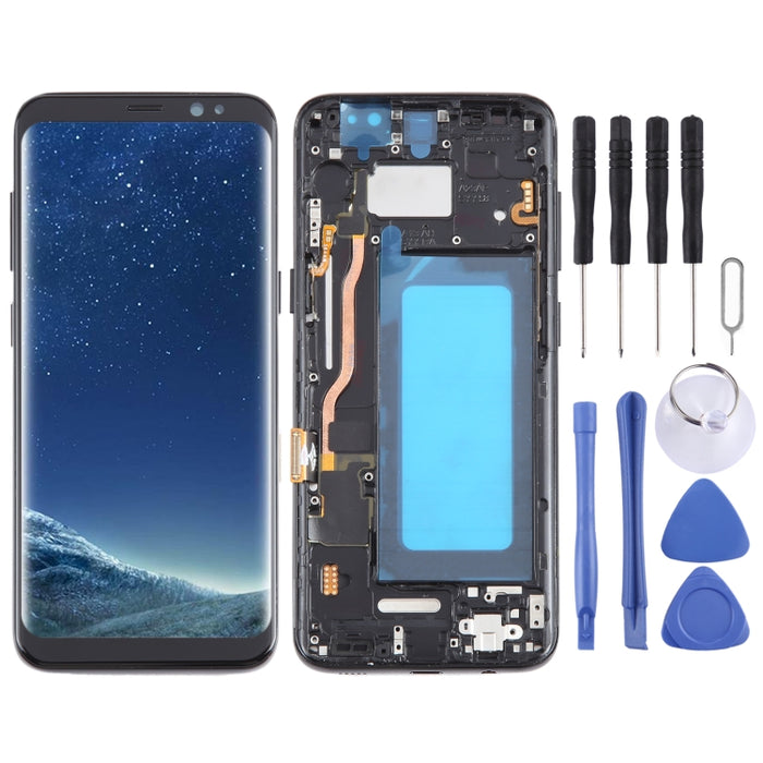 Para Samsung Galaxy S8 SM-G950 TFT LCD Pantalla Digitalizador Asamblea completa con marco