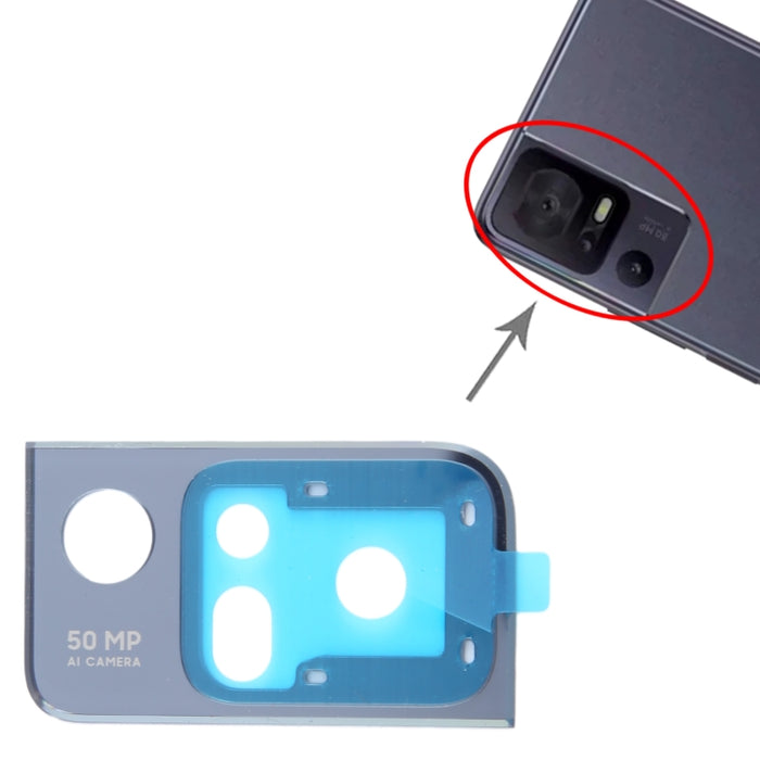 Para marco de lente de cámara trasera Original TCL 40 SE, For TCL 40 SE
