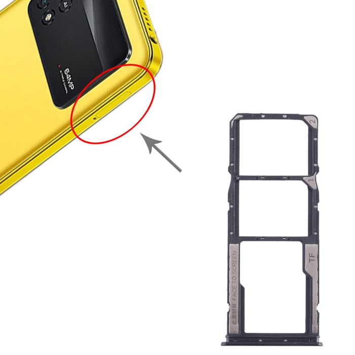 Para Xiaomi Poco M4 Pro Bandeja de tarjeta SIM + Bandeja de tarjeta SIM + Bandeja de tarjeta Micro SD, For Xiaomi Poco M4 Pro, For Xiaomi Poco M4 Pro(Baby Blue)