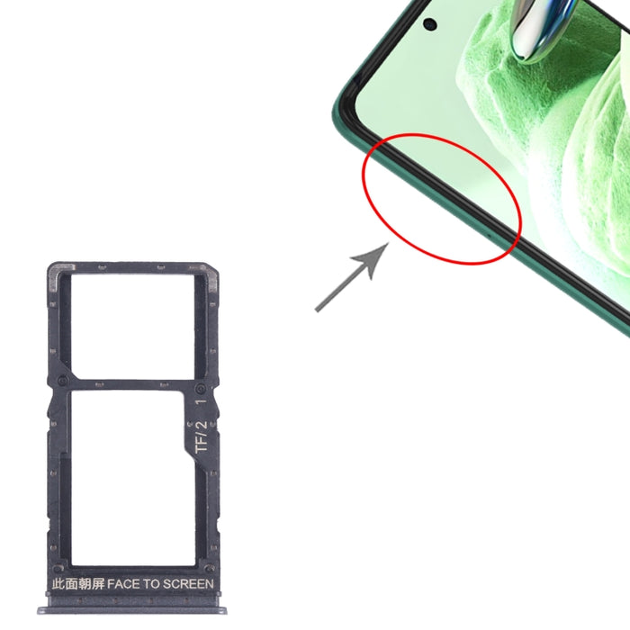 Para Xiaomi Redmi Note 12 5G Bandeja de tarjeta SIM + Bandeja de tarjeta SIM / Micro SD, For Xiaomi Redmi Note 12 5G