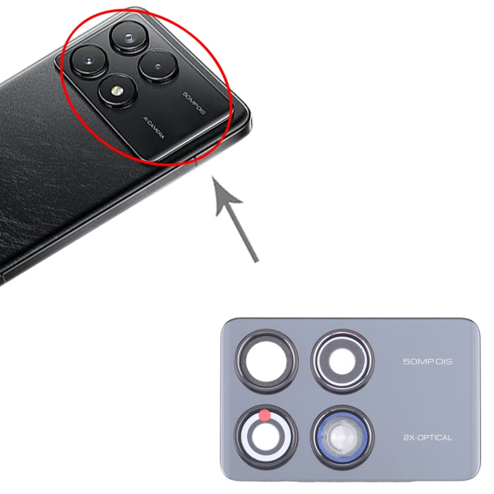 Marco de lente de cámara trasera original para Xiaomi Redmi K70 Pro, For Xiaomi Redmi K70 Pro