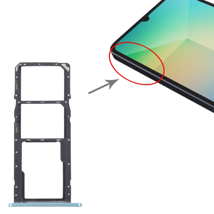 Para Samsung Galaxy A06 SM-A065F Bandeja de tarjeta SIM original + Bandeja de tarjeta SIM + Bandeja de tarjeta Micro SD