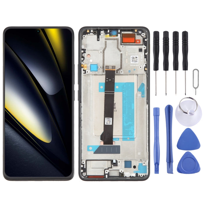 Para Xiaomi Poco F6 Digitalizador de pantalla LCD original Conjunto completo con marco, For Xiaomi Poco F6(Original)