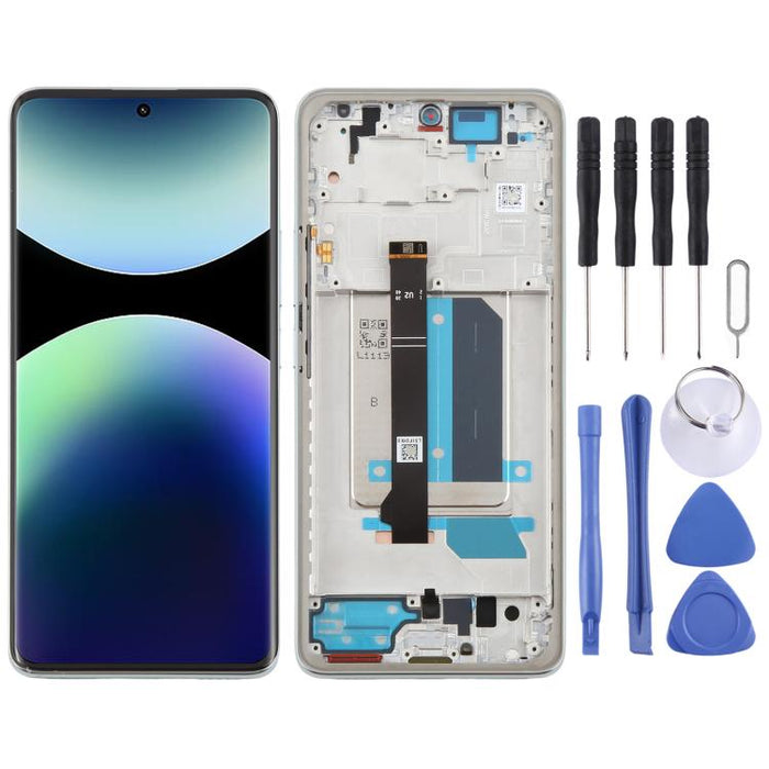 Para Xiaomi Redmi Note 14 Pro+ 5G Digitalizador de pantalla LCD original Conjunto completo con marco, For Xiaomi Redmi Note 14 Pro+ 5G