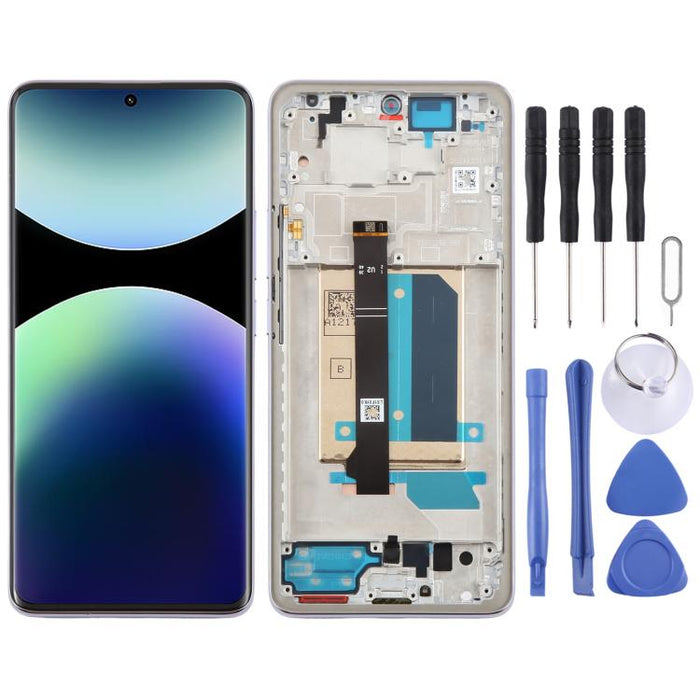 Para Xiaomi Redmi Note 14 Pro+ 5G Digitalizador de pantalla LCD original Conjunto completo con marco, For Xiaomi Redmi Note 14 Pro+ 5G