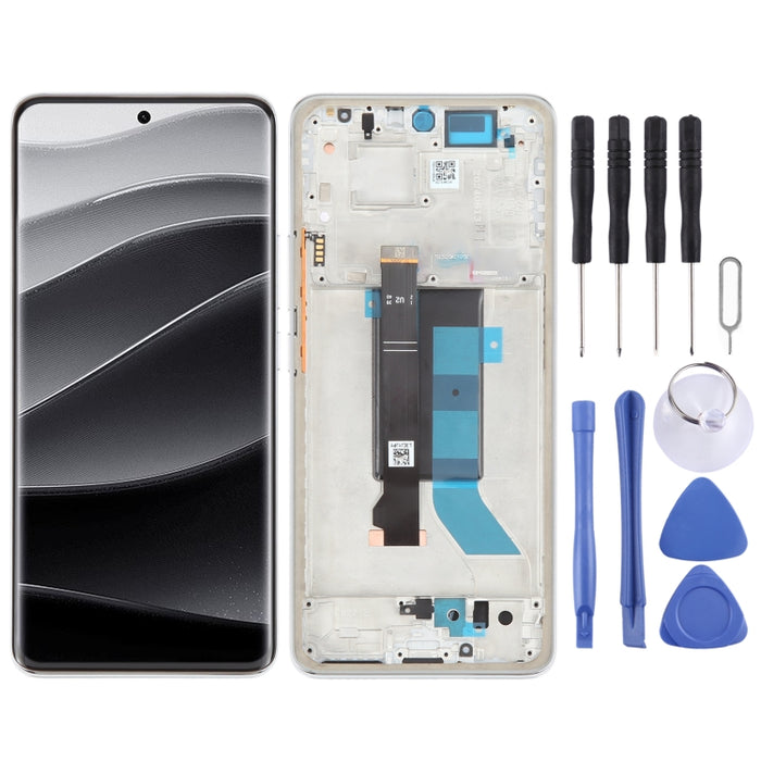 Para Xiaomi Redmi Note 14 Pro+ 5G Digitalizador de pantalla LCD original Conjunto completo con marco, For Xiaomi Redmi Note 14 Pro+ 5G