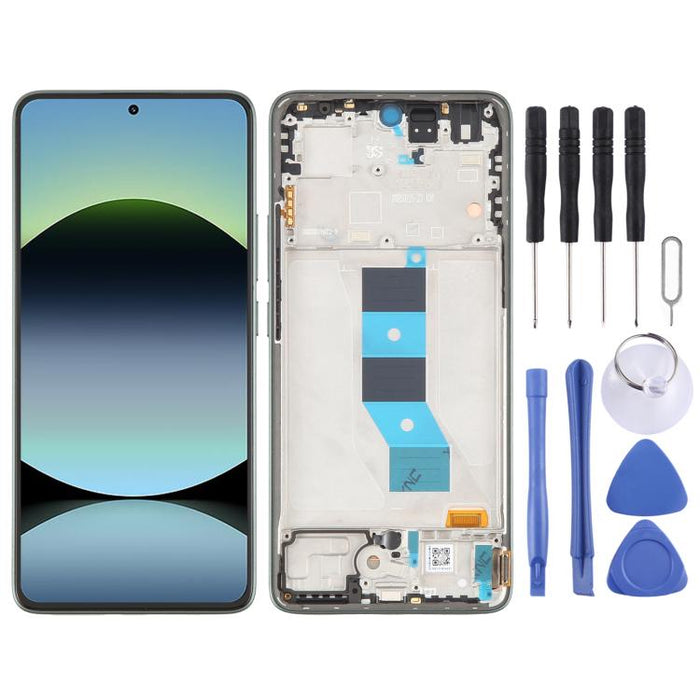 For Xiaomi Redmi Note 14 5G India AMOLED Original LCD Screen Digitizer Full Assembly with Frame, For Xiaomi Redmi Note 14 5G India(Original)