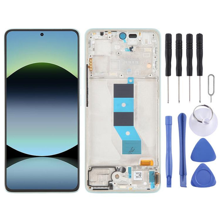 For Xiaomi Redmi Note 14 5G India AMOLED Original LCD Screen Digitizer Full Assembly with Frame, For Xiaomi Redmi Note 14 5G India(Original)