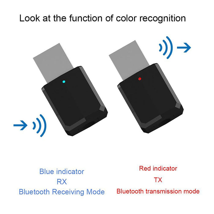 Receptor de Audio Bluetooth5.0 Adaptador Bluetooth USB Transmisor Bluetooth Compatible con Win8/10